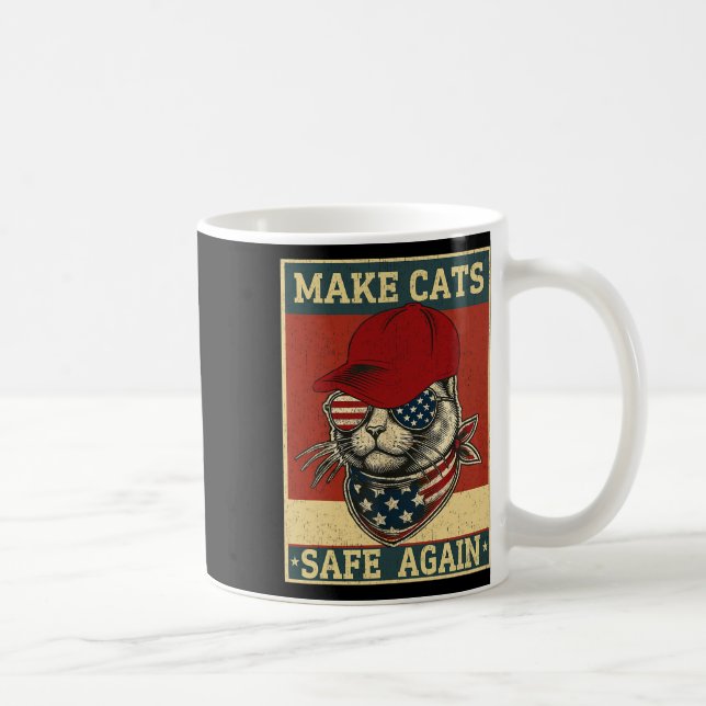 Donald Trump gör katter Säkra igen Red Hat 2024 De Kaffemugg (Höger)
