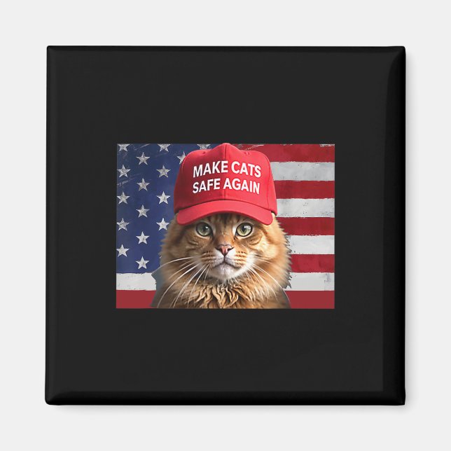 Donald Trump gör katter Säkra igen Red Hat 2024 De Magnet (Framsidan)
