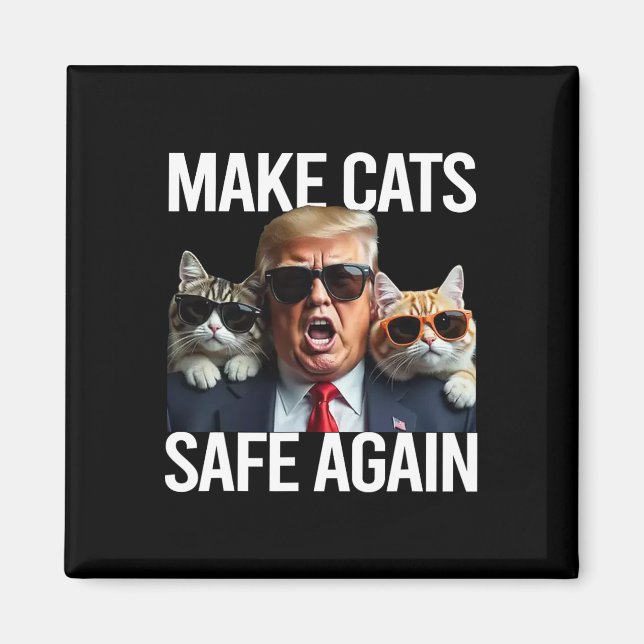 Donald Trump gör katter Säkra igen Red Hat 2024 De Magnet (Framsidan)