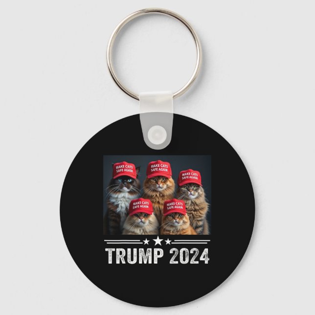 Donald Trump gör katter Säkra igen Red Hat 2024 De Nyckelring (Framsida)