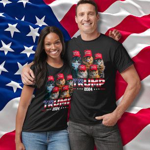 Donald Trump Gör katter Säkra igen Red Hat 2024 T Shirt