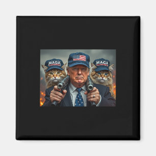 Donald Trump Gör Katter Säkra Igen Röd Hatt 2024 D Magnet