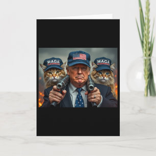 Donald Trump Gör Katter Säkra Igen Röda Hatt 2024  Kort