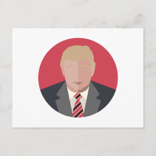 Donald Trump Graphic Representation Vykort