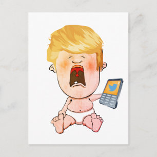 Donald Trump Gråtande Baby Vykort