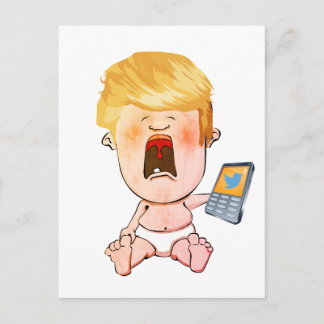 Donald Trump Gråtande Baby Vykort