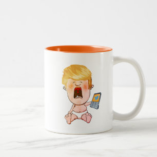 Donald Trump Gråter Baby Två-Tonad Mugg