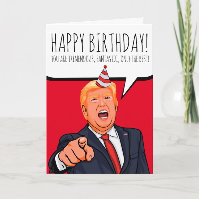 Donald Trump: Grattis på födelsedagen Tack Kort (Framsida)