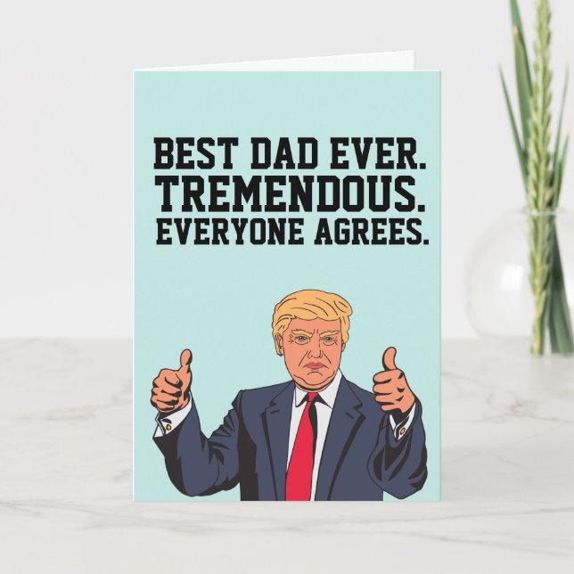 DONALD TRUMP GRATTULERAR PÅ FADERSDAGEN GRATTULATI KORT (Framsida)