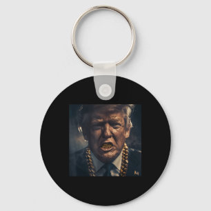 Donald Trump Guld Grillz Nyckelring