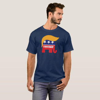 Donald Trump Hair GOP Elephant Logotyp T Shirt
