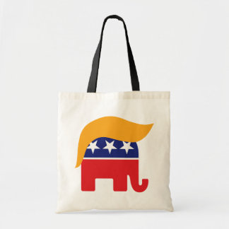 Donald Trump Hair GOP Elephant Logotyp Tygkasse