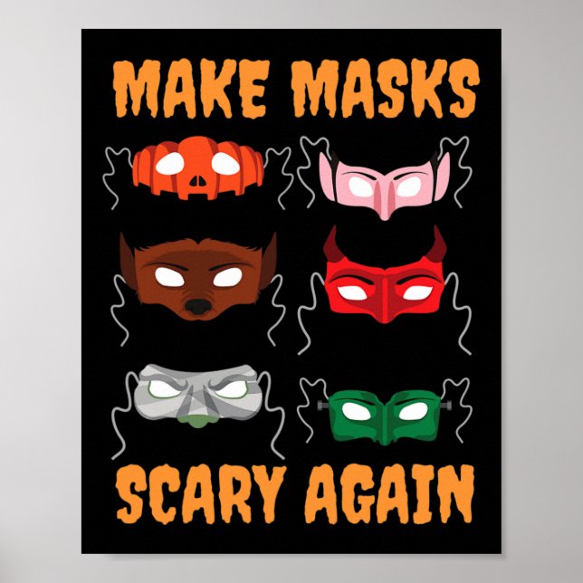 Donald Trump Halloween-ansiktsmasker - Kostymidé  Poster (Framsidan)