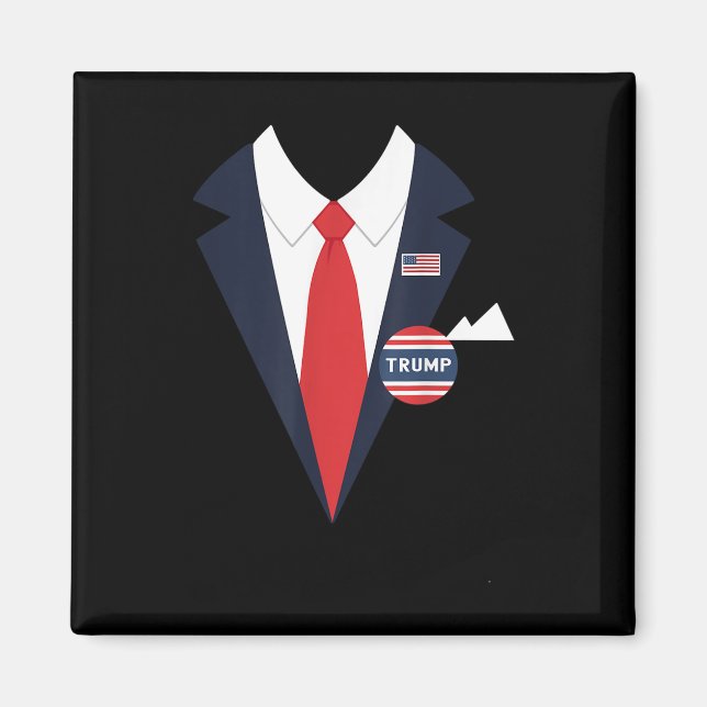 Donald Trump Halloween Costume Funny Kids Kostym Magnet (Framsidan)