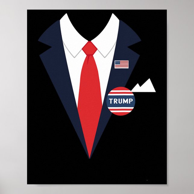 Donald Trump Halloween Costume Funny Kids Kostym Poster (Framsidan)