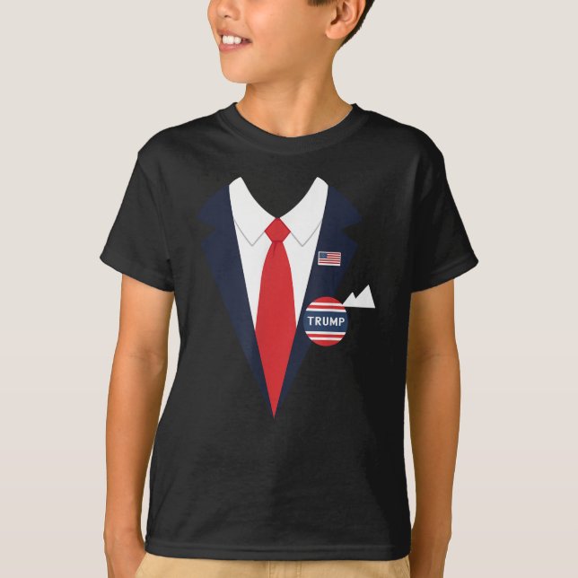 Donald Trump Halloween Costume Funny Kids Kostym T Shirt (Framsida)
