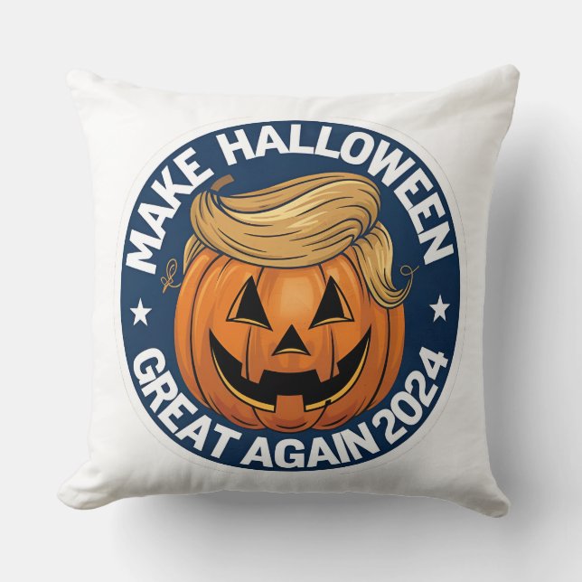 Donald Trump Halloween Pumpkin Dekorativ kudde: Ny Kudde (Framsida)