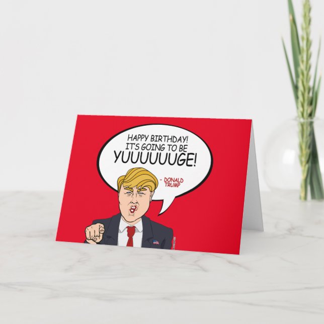 Donald Trump Hälsning - Grattis på födelsedagen -  Kort (Framsida)