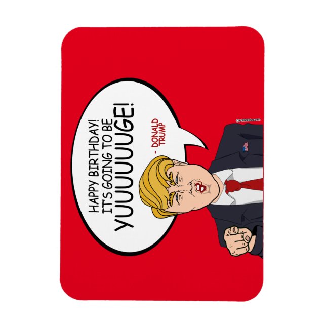 Donald Trump Hälsning - Grattis på födelsedagen -  Magnet (Vertikal)