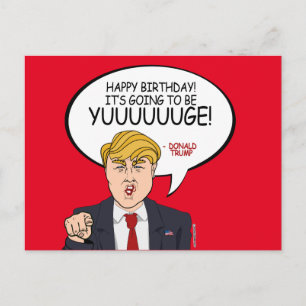 Donald Trump Hälsning - Grattis på födelsedagen - Vykort