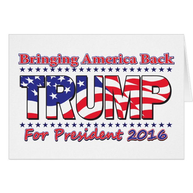 Donald Trump Hälsningskort (Framsidan Horizontal)