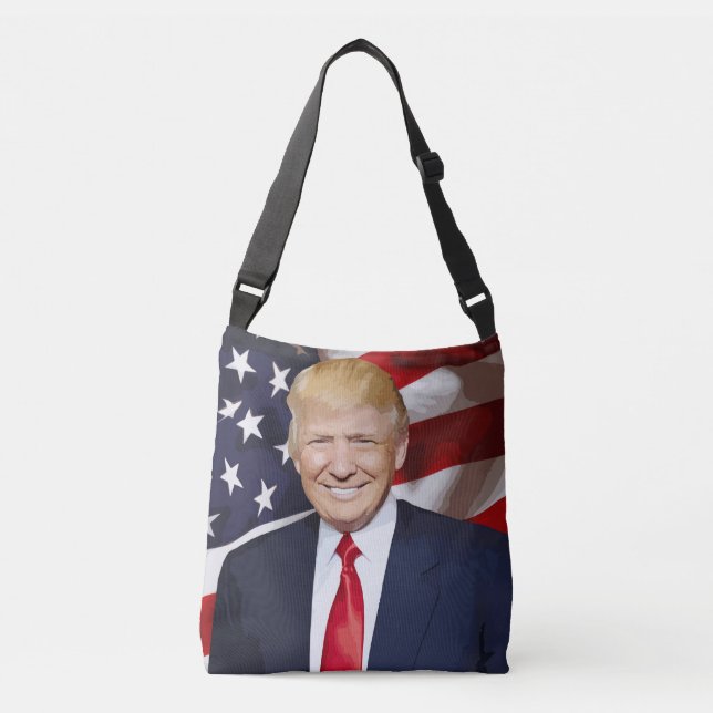 DONALD TRUMP HANDVÄSKA CROSSBAG AXELVÄSKA (Framsida)