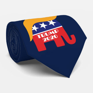 Donald Trump Hår GOP Elefant Logotyp 2020 Slips