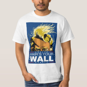 Donald Trump hårs din manar för vägg grundlägg T-shirt