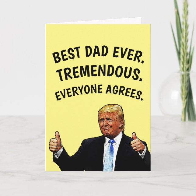 DONALD TRUMP HEJ CARD FÖR PAPPA! KORT (Framsida)