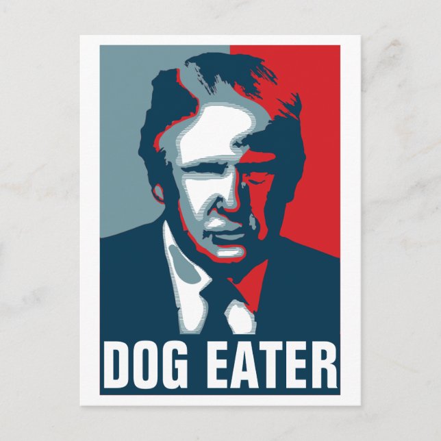 Donald Trump HUND EATER Vykort (Framsida)