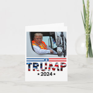 Donald Trump i Garbyge Lastbil Team Garge for Trum Kort