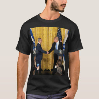Donald Trump i Israel med Bibi Netanyahu T-shirt