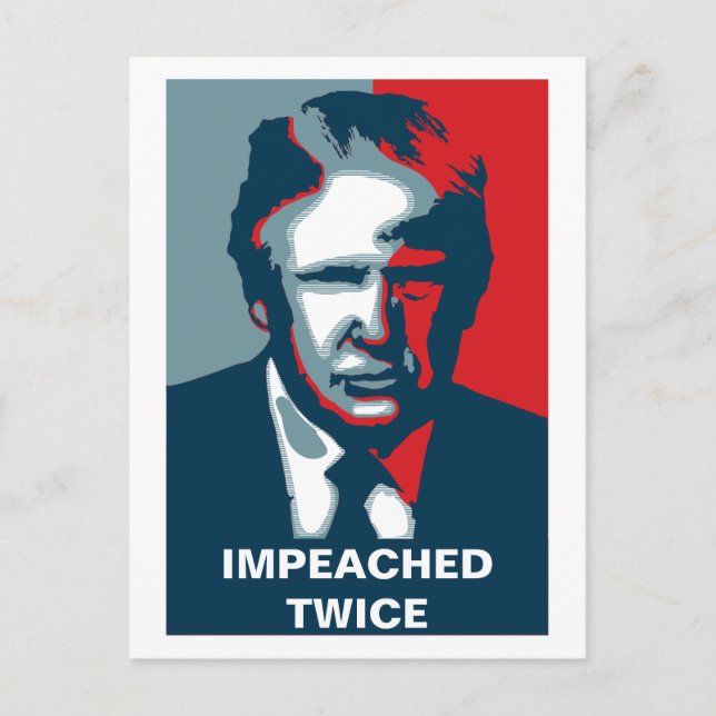 Donald Trump IMPEACHED TVWICE Vykort (Framsida)