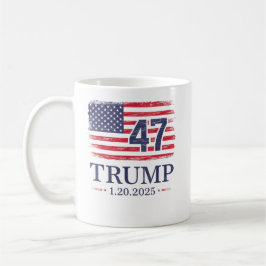 Donald Trump Inauguration Day 2025 47:e USA flagga Kaffemugg