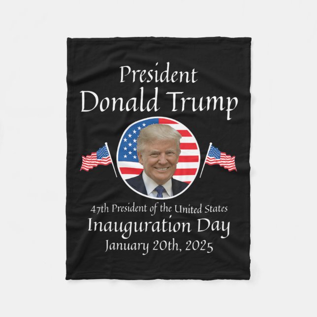 Donald Trump Inauguration Day 2025 47:e USA:s pres Fleecefilt (Framsidan)