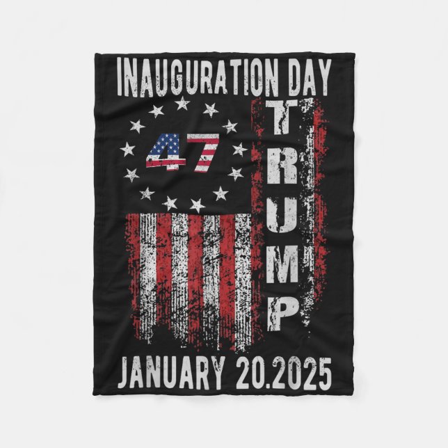Donald Trump Inauguration Day 2025 47 Trump 202 Fleecefilt (Framsidan)