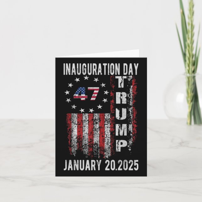 Donald Trump Inauguration Day 2025 47 Trump 202 Kort (Framsida)