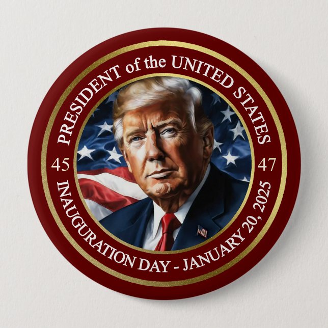 Donald Trump Inauguration Day GOP Red Collector's Knapp (Framsida)