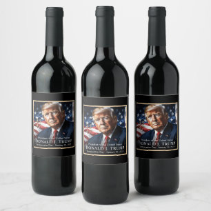 Donald Trump Inauguration Firande Classy Vinflaska Etikett