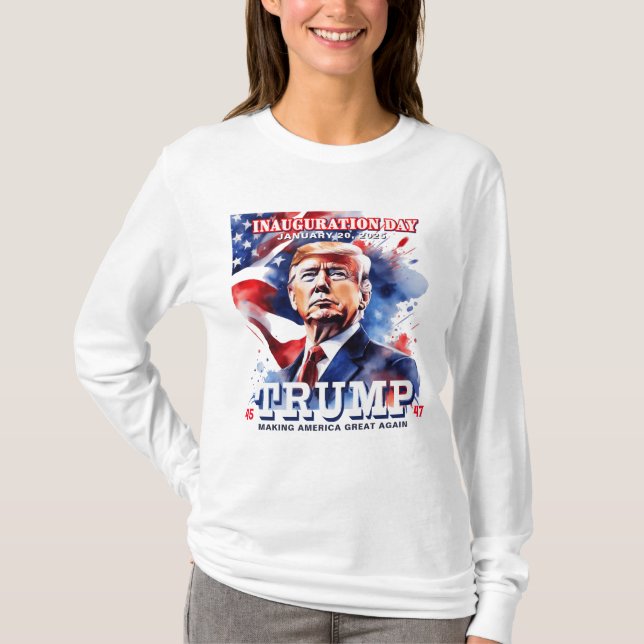 Donald Trump Inauguration Firande Dam T Shirt (Framsida)