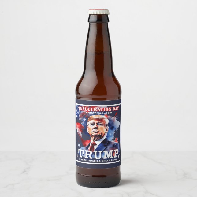 Donald Trump Inauguration Patriot'Beer Ölflaska Etikett (Framsida)