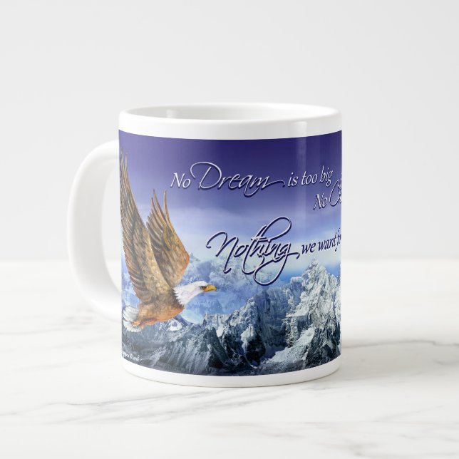 Donald Trump Inspirational Quote Eagle & Mountain Jumbo Mugg (Framsida vänster)