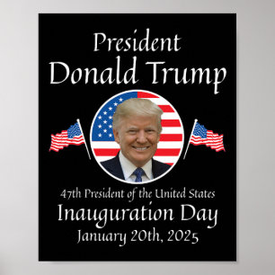 Donald Trump invigning dag 2025 47:e USA president Poster