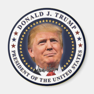Donald Trump Invigning Guldstjärnor Souvenir Magnet