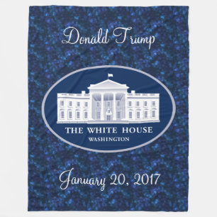 Donald Trump Invigningsdag och Vita huset Fleecefilt