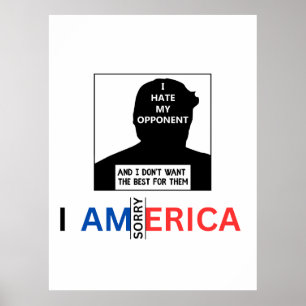 Donald Trump 'Jag hatar min motståndare' gravtal Poster