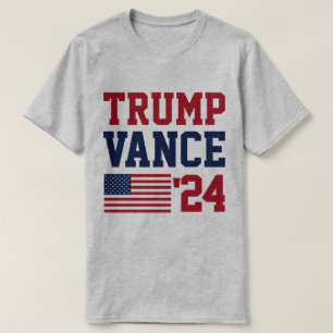 Donald Trump JD Vance 2024 American Flagga T Shirt