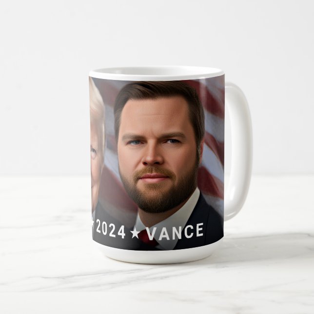 Donald Trump JD Vance 2024 Politik Kaffemugg (Framsida höger)
