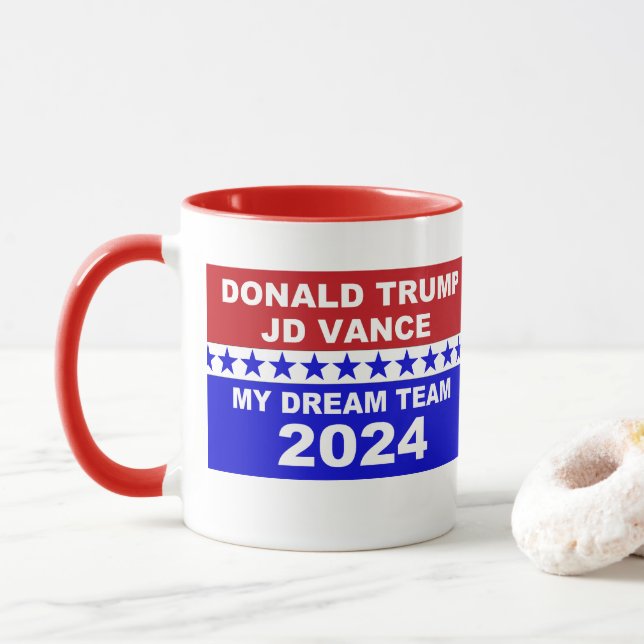 Donald Trump JD Vance My Dream Team 2024 Mugg (Med munk)