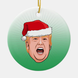 DONALD TRUMP-jul Julgransprydnad Keramik
